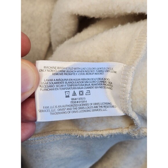 Orvis Sweatshirt Men's XL White Long Sleeve 1/4 Zip Snap Pullover Mock Outdoors - Picture 7 of 8